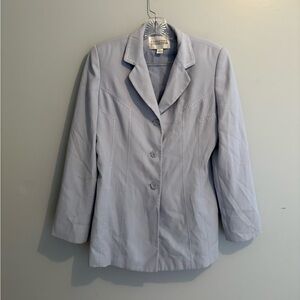 Vintage Executive Collection Baby Blue Blazer Women's Size 8 Long Sleeve